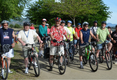 Group of bicycle riders